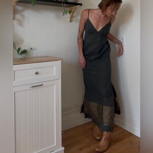 Y2K Guess by Marciano Linen Blend Maxi Dress (XS)